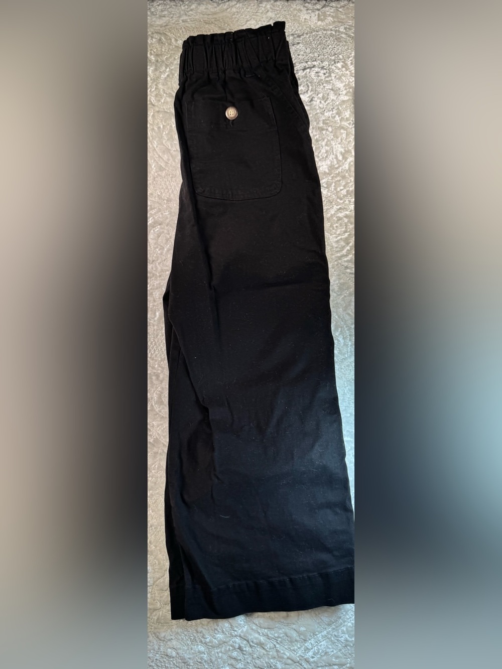 Democracy Black Wide-Leg Cropped Pants - Picture 7 of 8